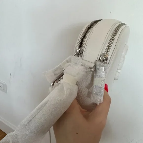 ❌SOLD❌NWT Marc Jacobs The Shutter Leather Crossbody Bag Removable Strap Cotton - Picture 8 of 11